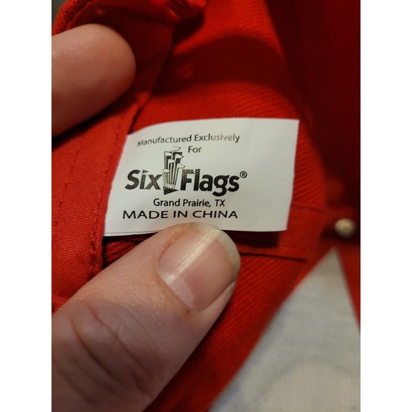 Supergirl Hat - Six Flags Texas - Blue Red Gray Snapback Cap - Picture 5 of 5